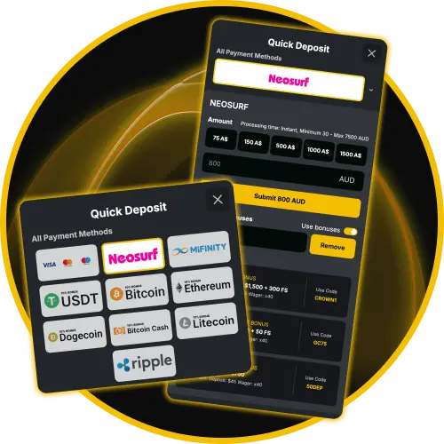 Deposit and withdraw securely in the Golden Crown app with full SSL encryption protection.
