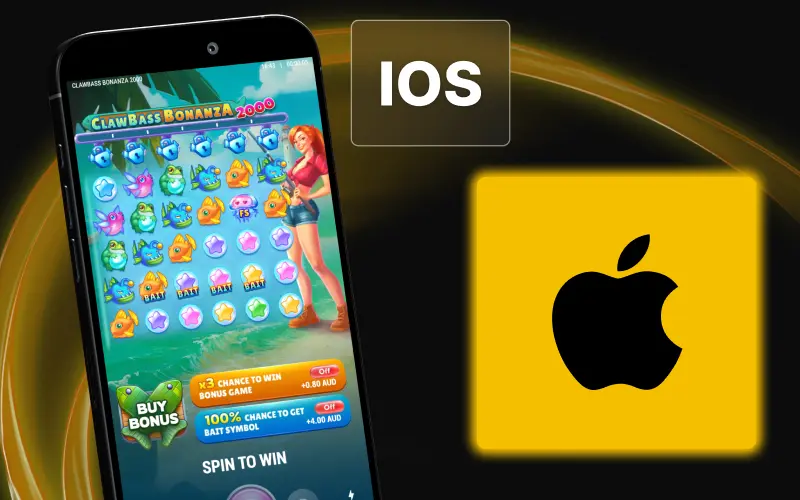 Set up the Golden Crown iOS PWA app to play Clawbass Bonanza 2000.
