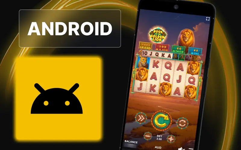 Download the Golden Crown Casino Android APK to play Book of the Golden Lion.
