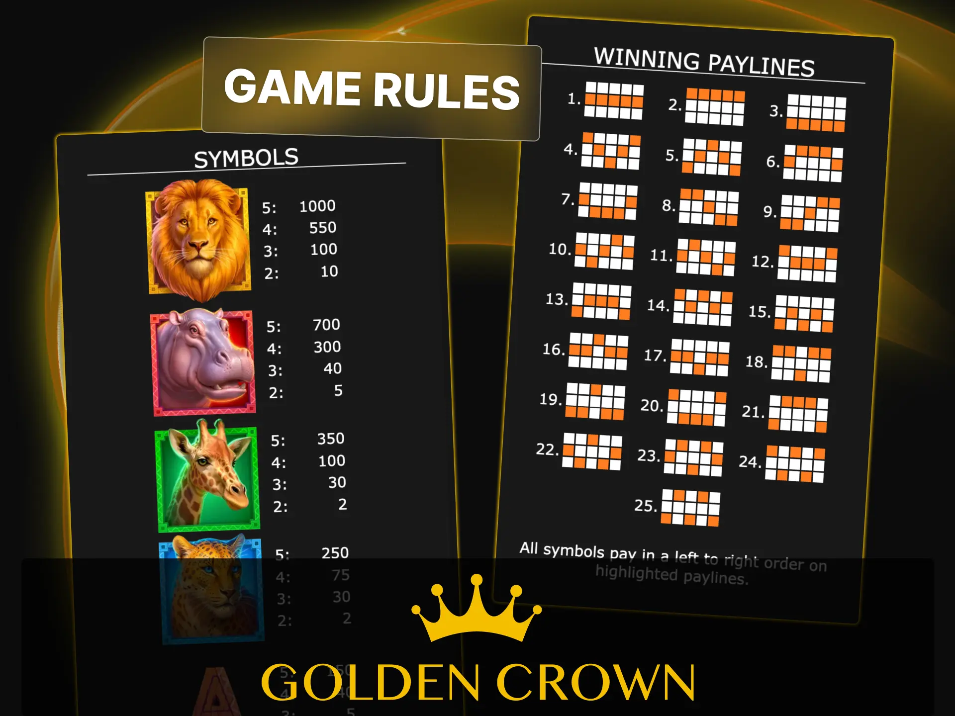 Trigger wild and scatter book combinations in Book of the Golden Lion at Golden Crown Casino.