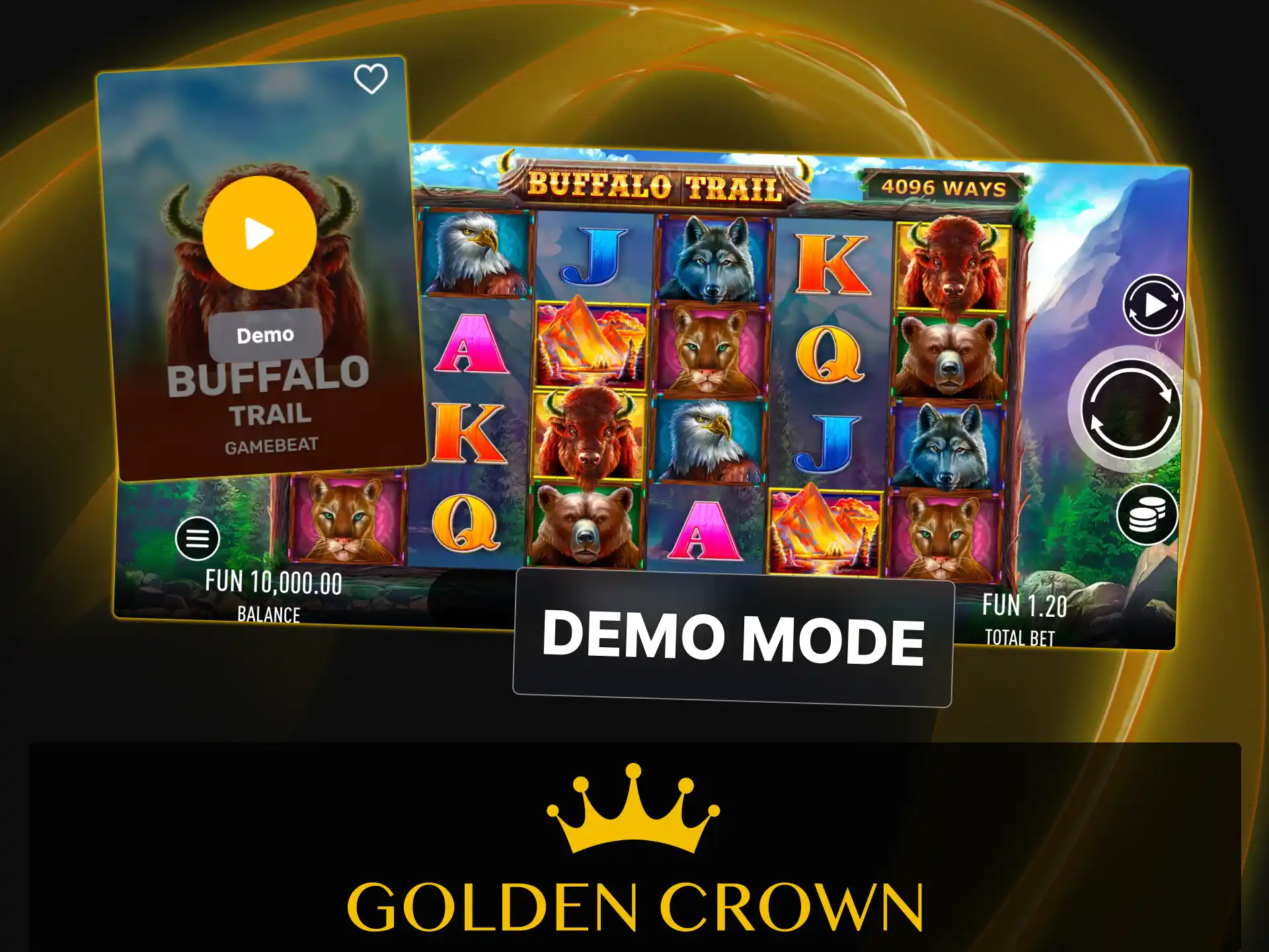 Play Buffalo Trail pokie risk-free without a deposit at Golden Crown Casino Australia.