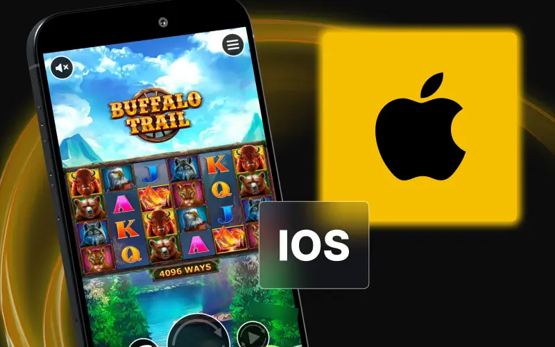 Add Golden Crown Casino shortcut to iOS home screen to play Buffalo Trail.