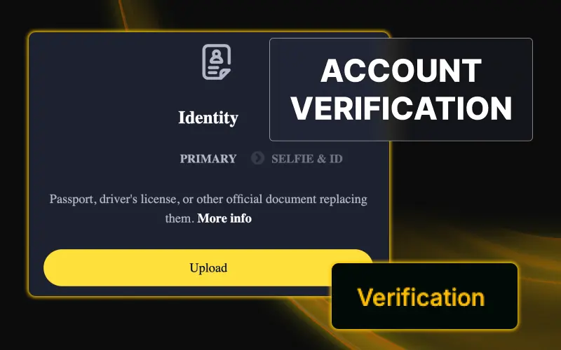 Complete account verification before making a deposit at Golden Crown Casino.