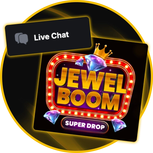Get fast assistance without leaving your game during Jewel Boom Super Drop sessions at Golden Crown Casino Australia.