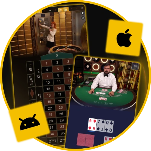 Stream mobile-ready live casino games on smartphones and tablets at Golden Crown Casino.