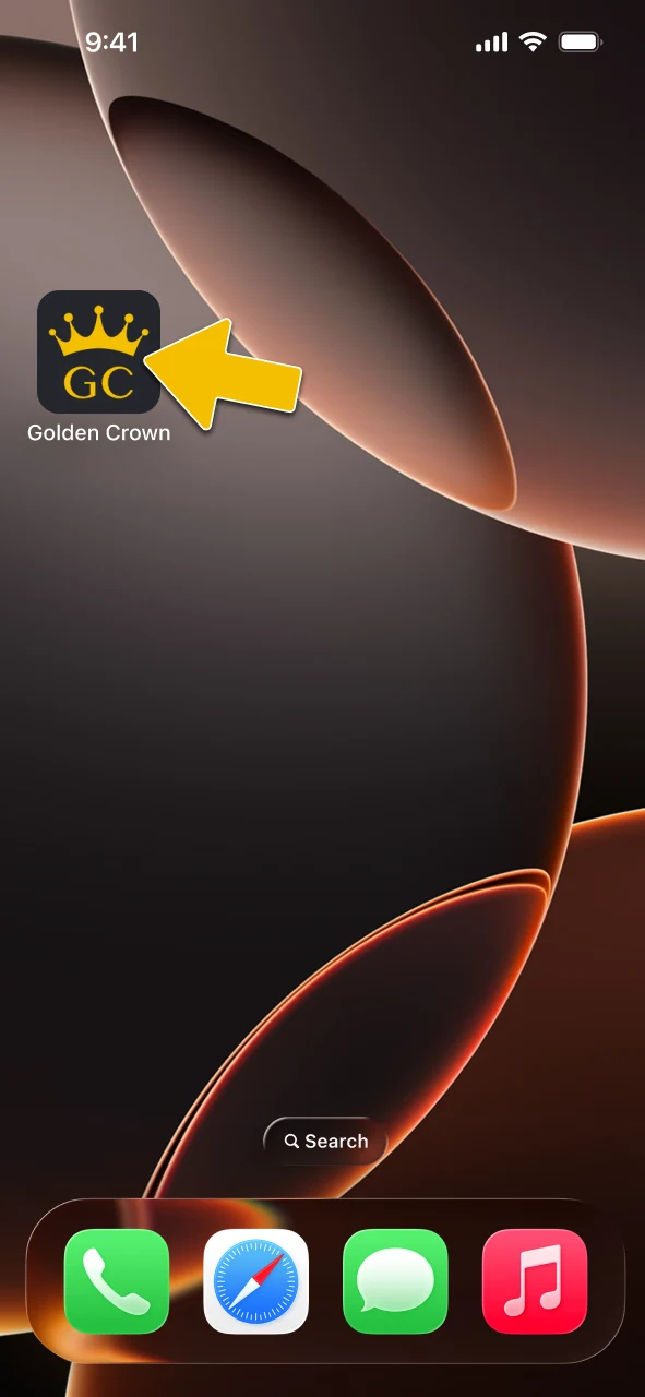 Install the app on your Android or iOS device and open it to access Golden Crown Casino.