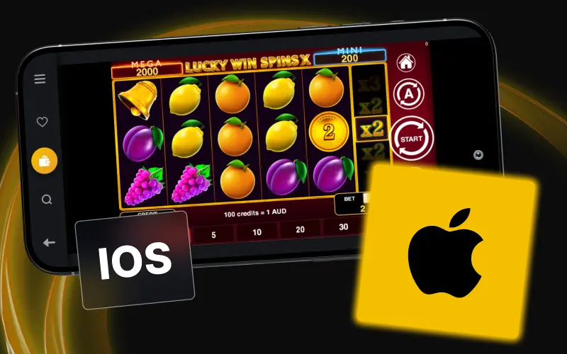 Open Safari browser on iPhone or iPad to access Golden Crown Casino mobile platform.