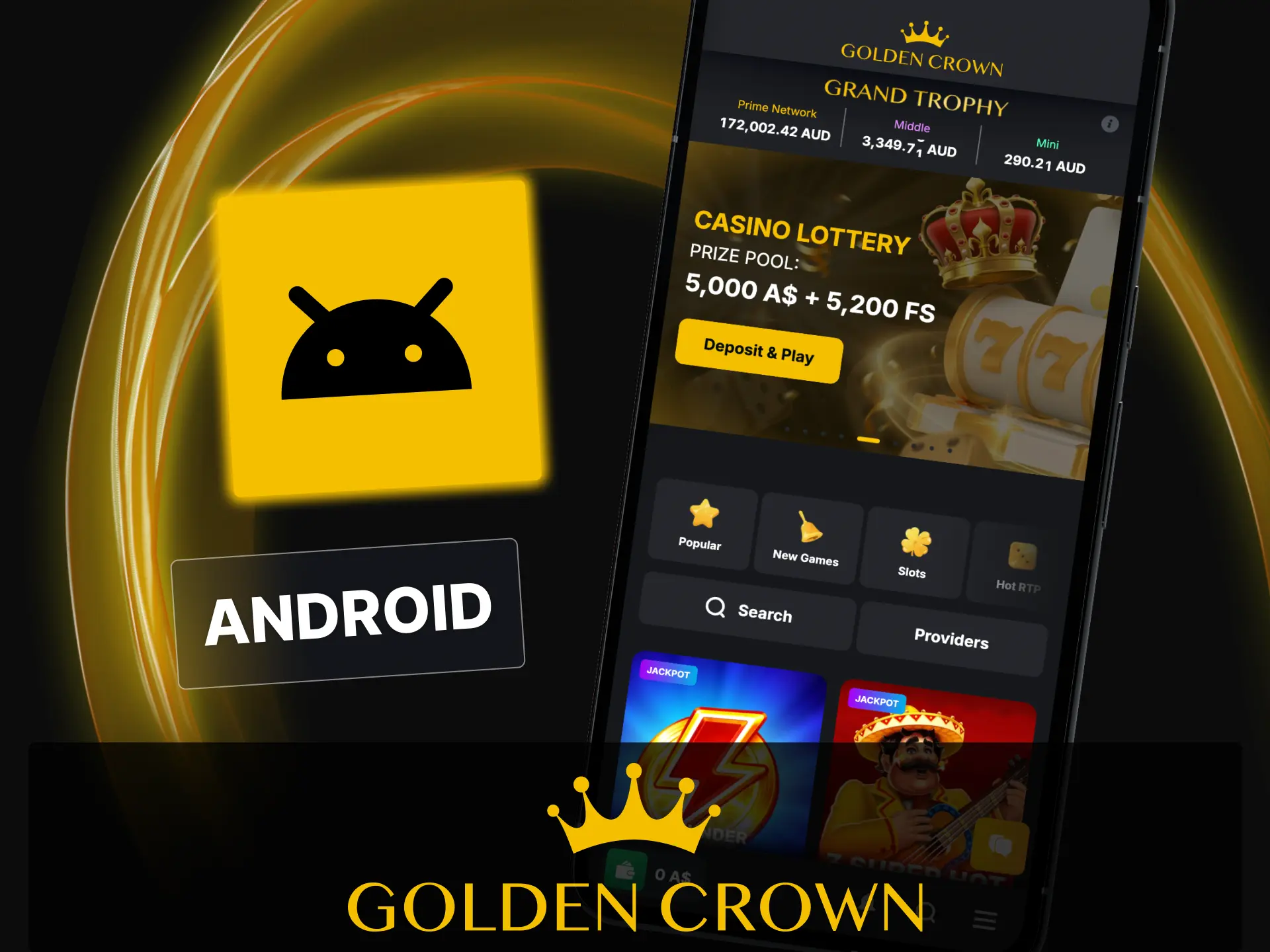 Download the Android app for Golden Crown now and start playing on your phone.