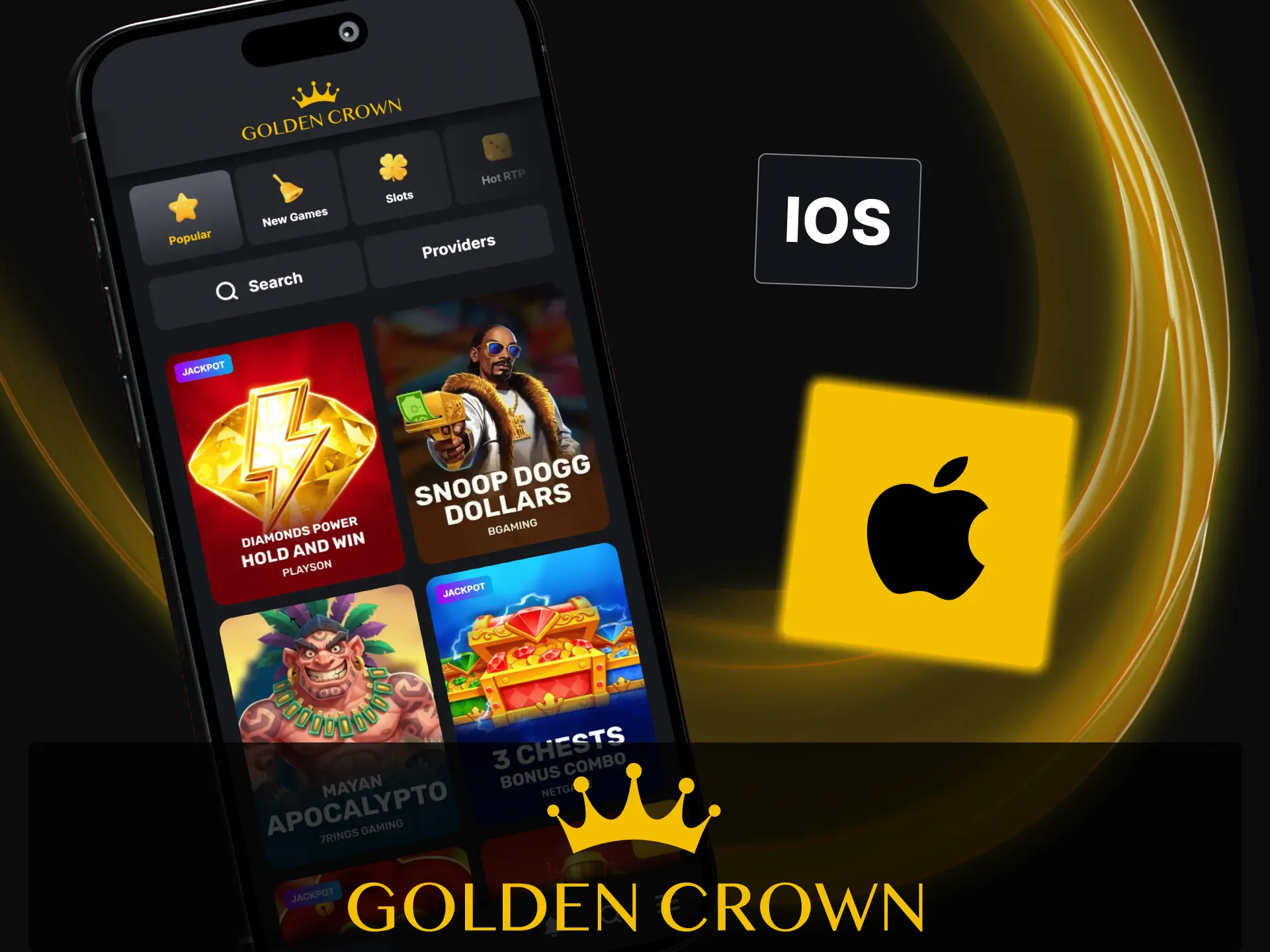 Install the Golden Crown iOS app on your iPhone today and start playing instantly.