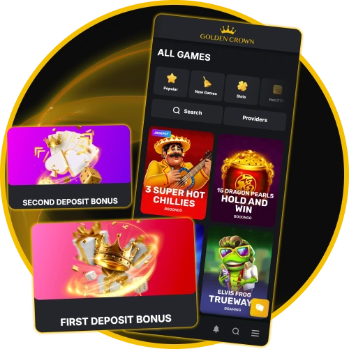 Access all games, bonuses, and support at Golden Crown directly from your mobile browser.