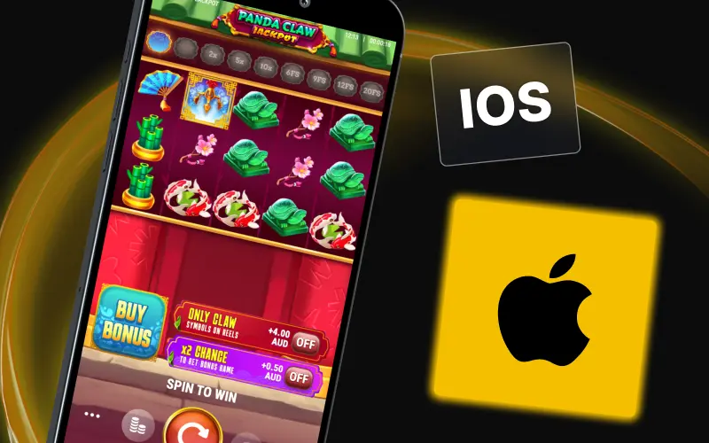 Play Clawbuster pokies on iOS devices via convenient home screen shortcut at Golden Crown Casino Australia.