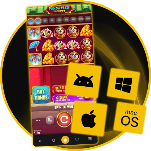 Enjoy full-featured cross-platform gameplay on Clawbuster slots at Golden Crown Casino Australia.