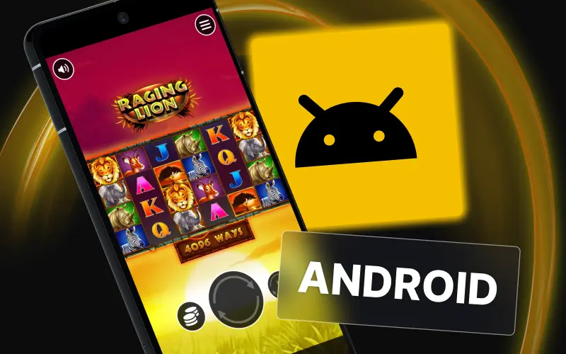 Tap the download APK button to save the Golden Crown Casino installer file on Android.