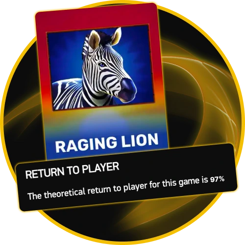 Maximize winning potential playing 97% RTP Raging Lion slot at Golden Crown Casino.
