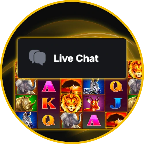Connect with customer service anytime during your Raging Lion sessions at Golden Crown Casino.