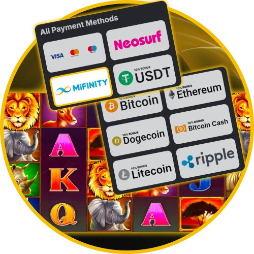 Deposit and withdraw funds using fast Australian payment methods at Golden Crown Casino.