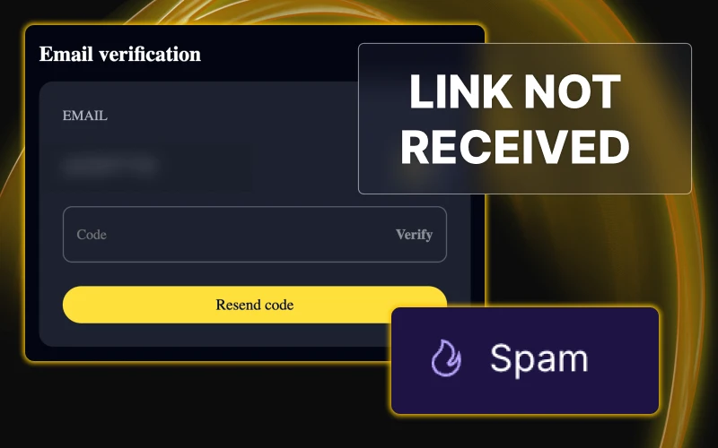 Check your email spam or junk folder for the Golden Crown account confirmation link.