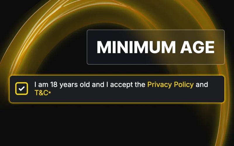 Confirm you are at least 18 years old to complete age verification at Golden Crown Casino.