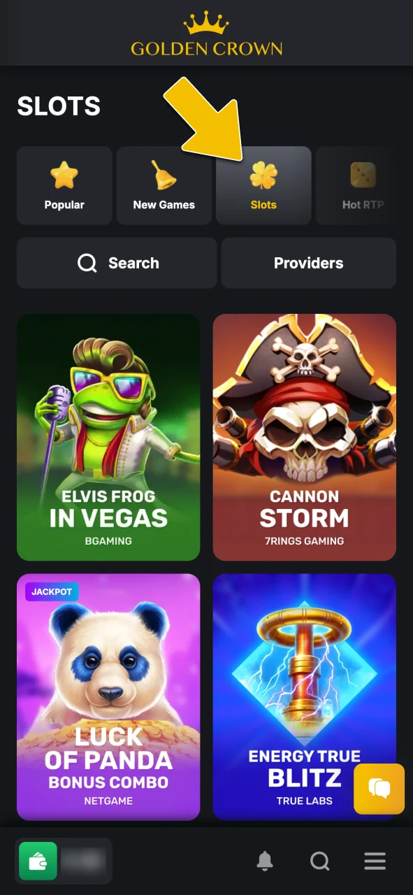 Browse popular real-money online slots using lobby filters at Golden Crown Casino Australia.