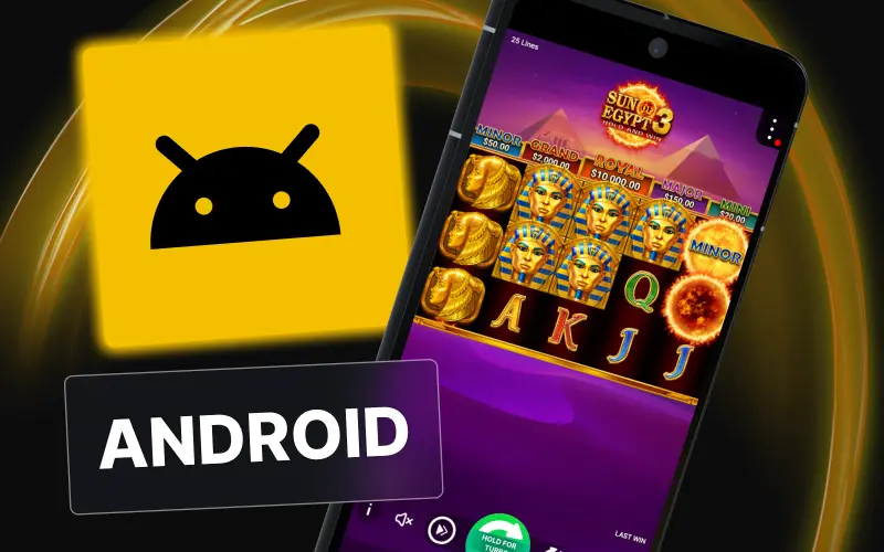 Tap the download APK button to save the Golden Crown Casino installer file on your Android device.
