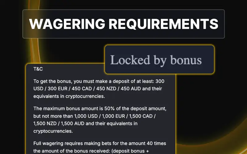 Complete bonus wagering requirements before requesting a withdrawal at Golden Crown Casino.
