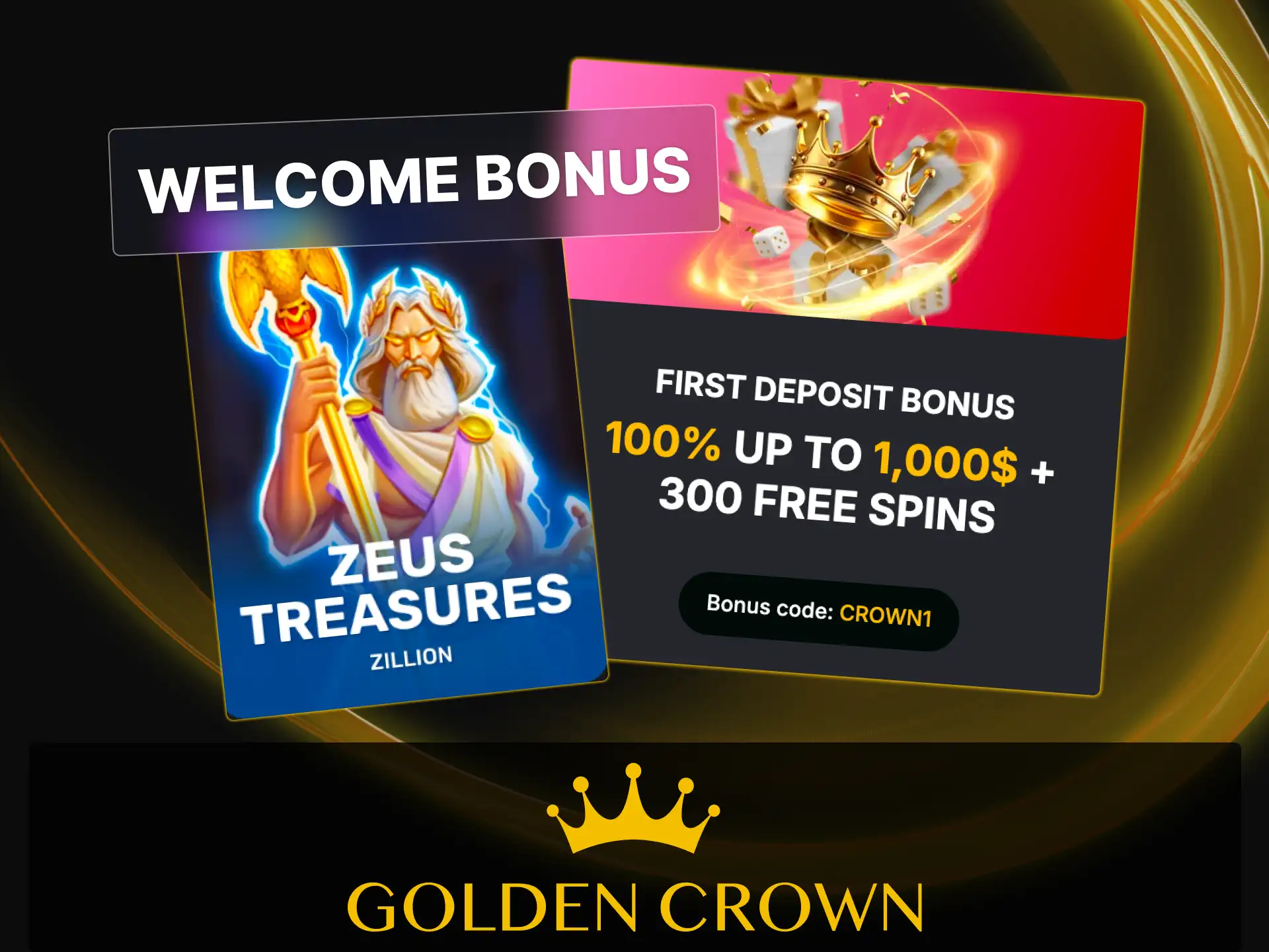 Unlock first deposit match bonus funds for Zillion Games pokies at Golden Crown Casino Australia.