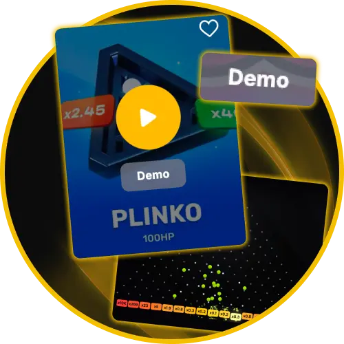 Practice playing Plinko by 100HP Gaming for free using demo mode virtual credits at Golden Crown Casino.