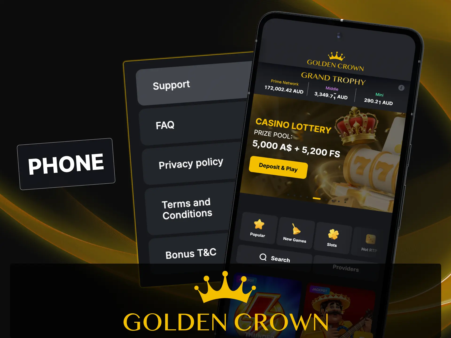 Call the official customer support hotline for real-time verbal assistance with your Golden Crown Casino account.
